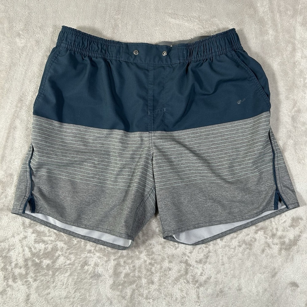 Vuori Trail Shorts 2.0 6" Mens L Blue Gray Striped Lined Athletic Performance - Picture 7 of 15